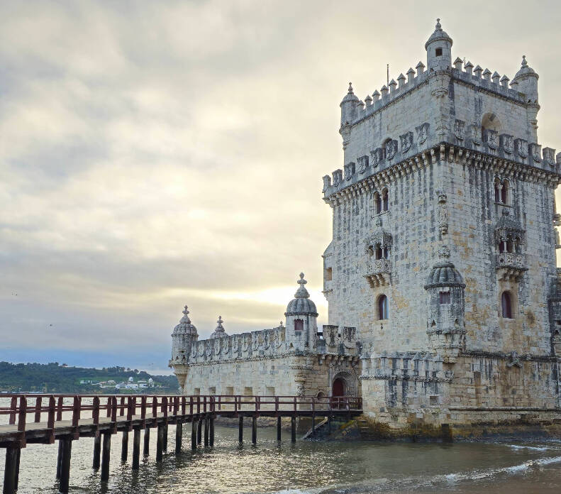 Tower in Lisbon in the water